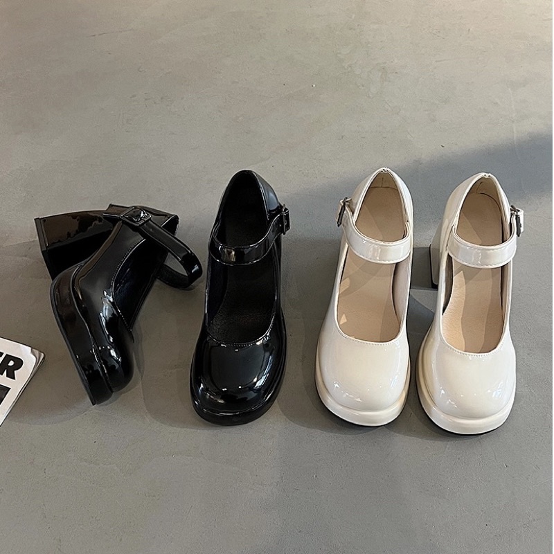 GIÀY BÚP BÊ A330 CAO GÓT MŨI TRÒN QUAI TO ĐẾ CAO 9CM