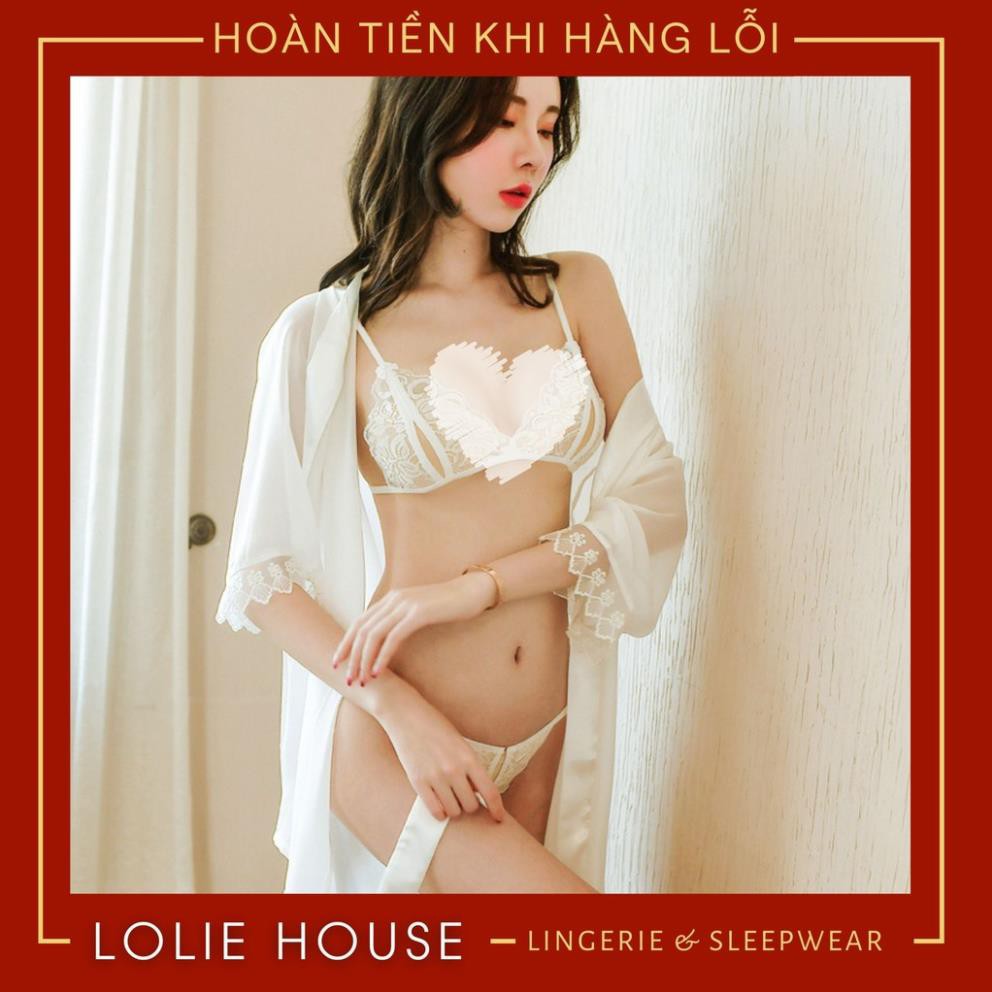 Set Bralette - Bộ Đồ Lót 2 Mảnh Có Quần Lót Lọt Khe Xẻ Đáy LOLIE HOUSE - SS7 😍 '