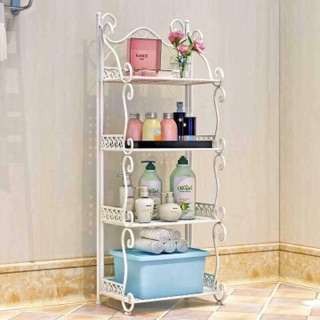 Kệ sắt phun sơn đa năng 4 tầng hoa văn