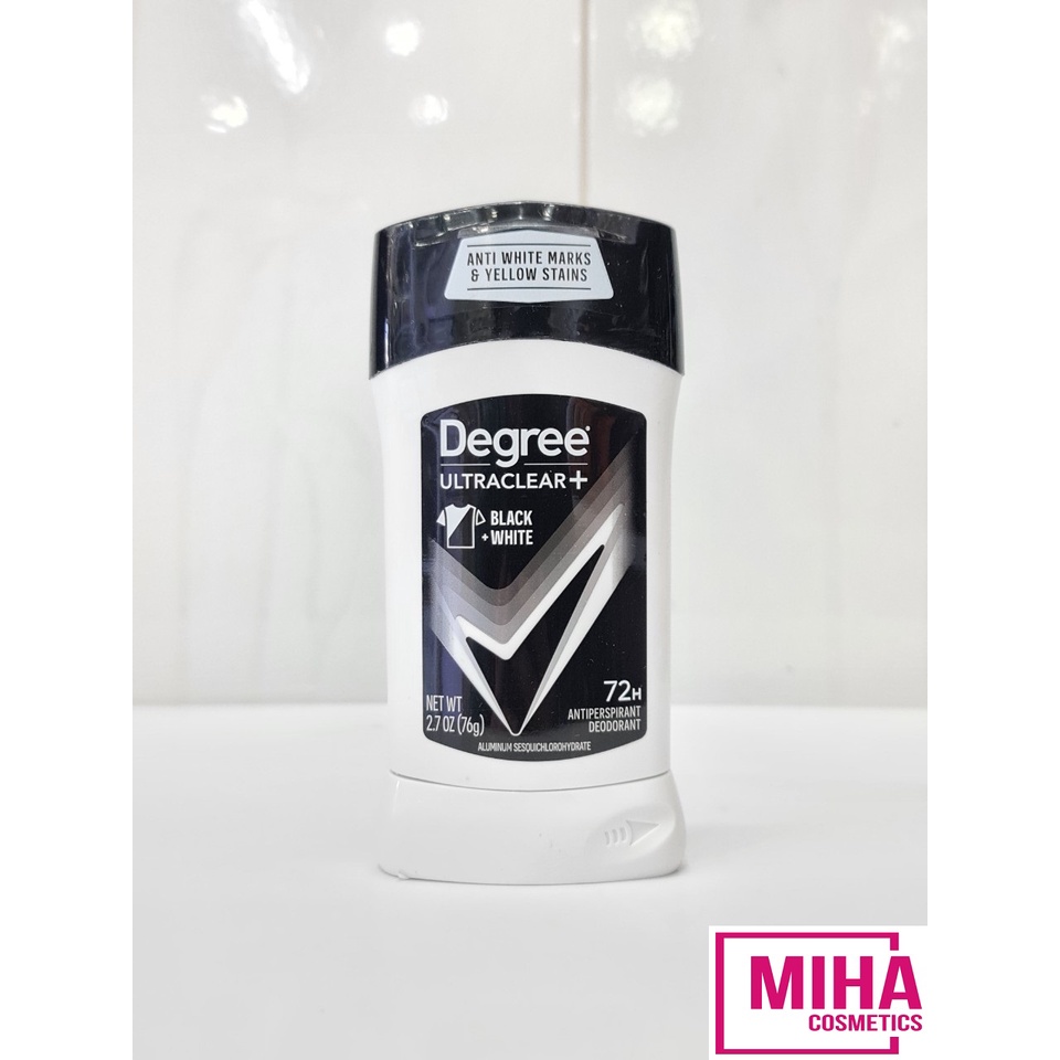 Lăn Sáp Nam Khử Mùi Chống Ố Vàng Áo Degree Men Motionsense Ultra Clear Black And White 76g USA
