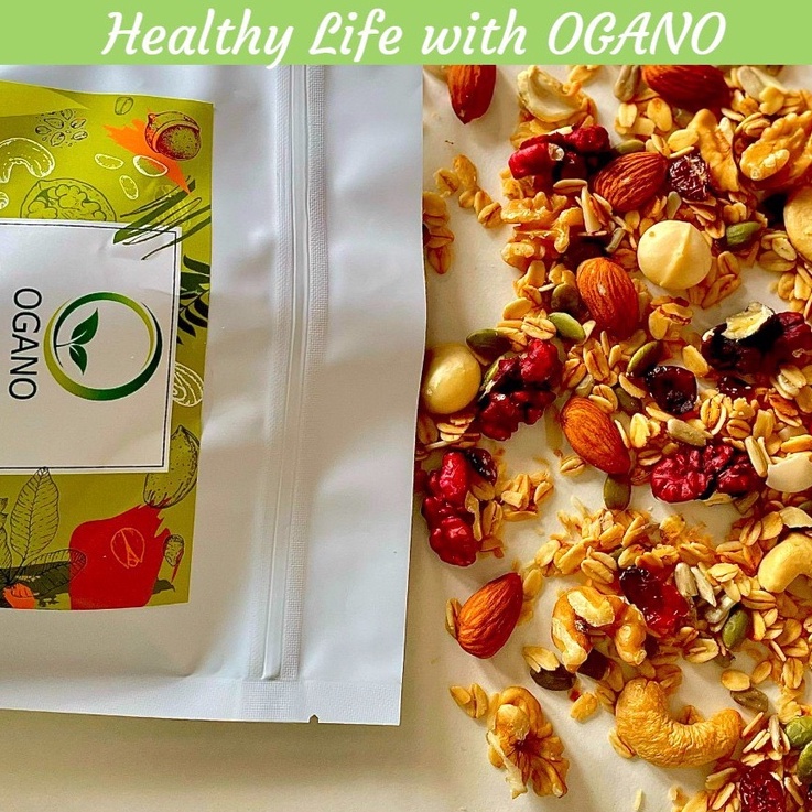 Granola OGANO, ngũ cốc dinh dưỡng ăn kiêng giảm cân tự nhiên nhiều hạt vị dừa
