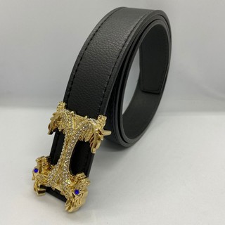 Thắt Lưng Nam - Dây Nịt Nam Đầu Rồng Đính Đá Chất Liệu Da Tổng Hợp PVC Hot Trend 2020