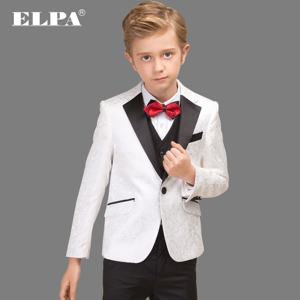 Bộ Vest - Bộ suit trắng đen cho bé trai - VEST SUIT NXS1060B | WHITE BLACK