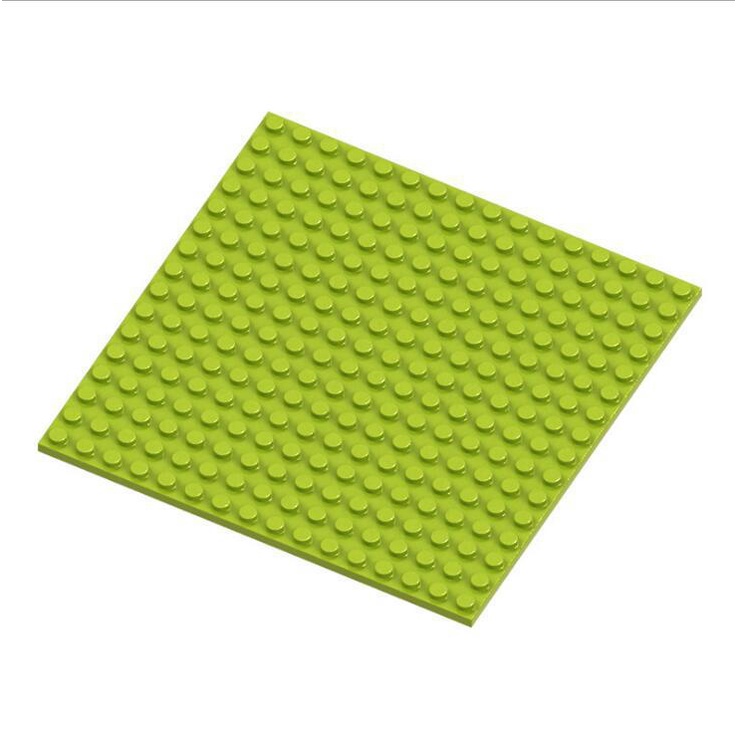 Tấm đế nền để gắn có kích thước 32x32 nút mỗi chiều tương đương 25.5x25.5cm , tấm base đồ chơi lắp ráp cho bé an toàn