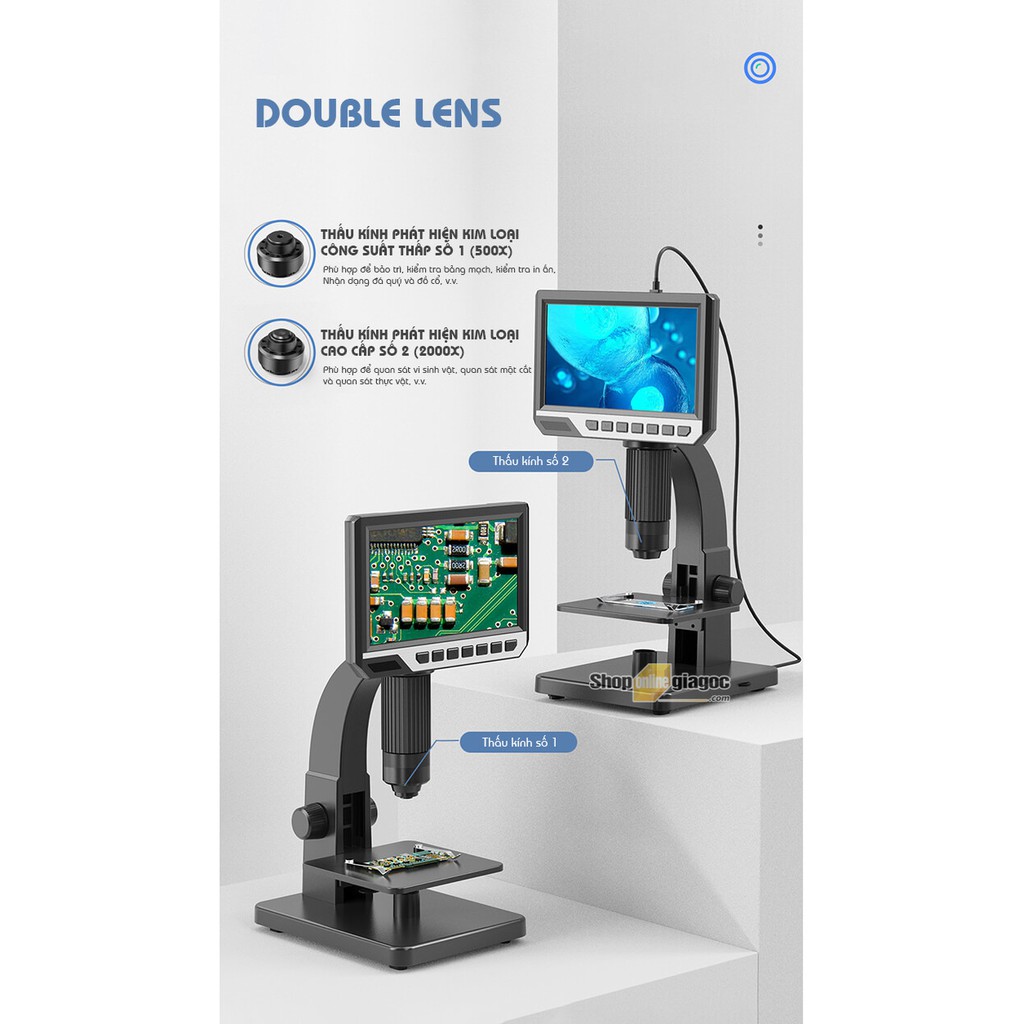 Kính Hiển Vi 2000X Màn Hình IPS HD 7 Inch