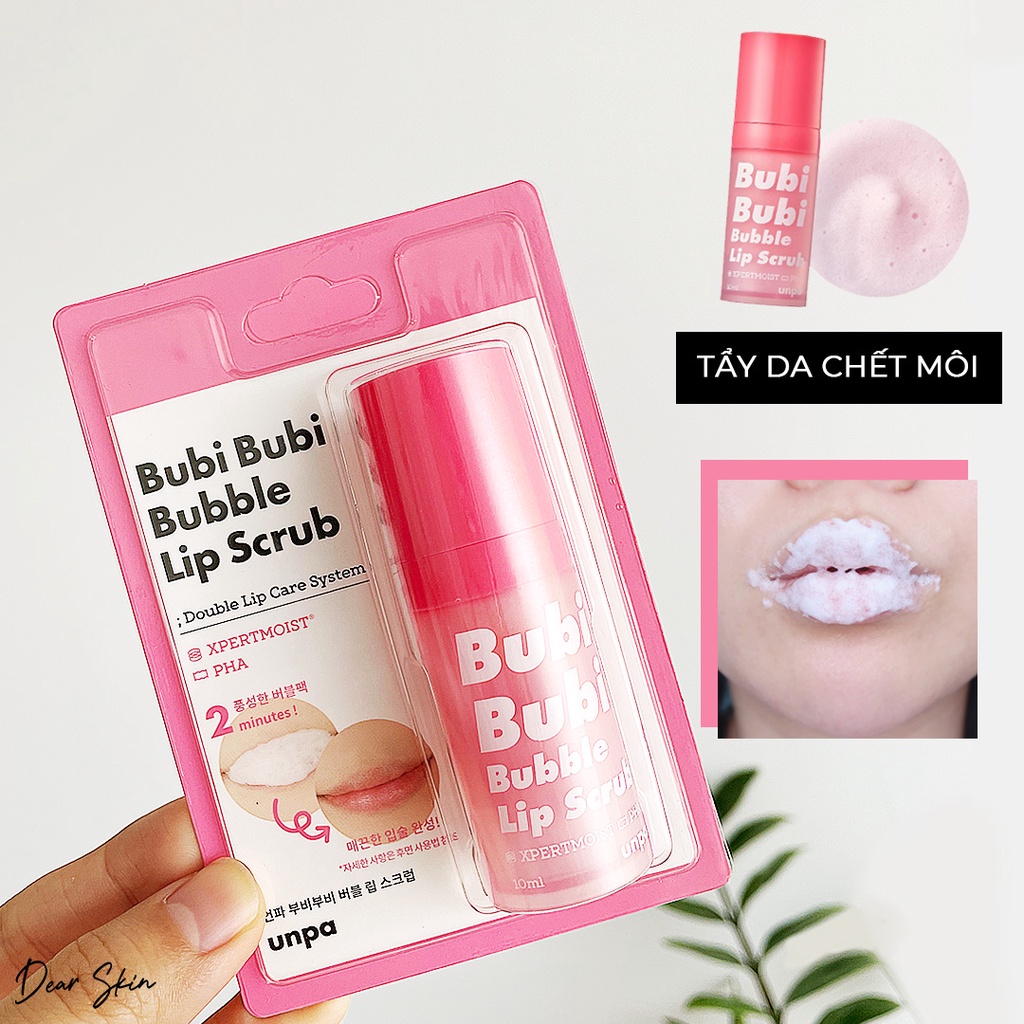 [Mẫu Mới 2021] Bubi Bubi Lip Son Dưỡng môi tẩy tế bào chết môi - tẩy da chết môi - gel làm mềm và hồng môi By Unpa