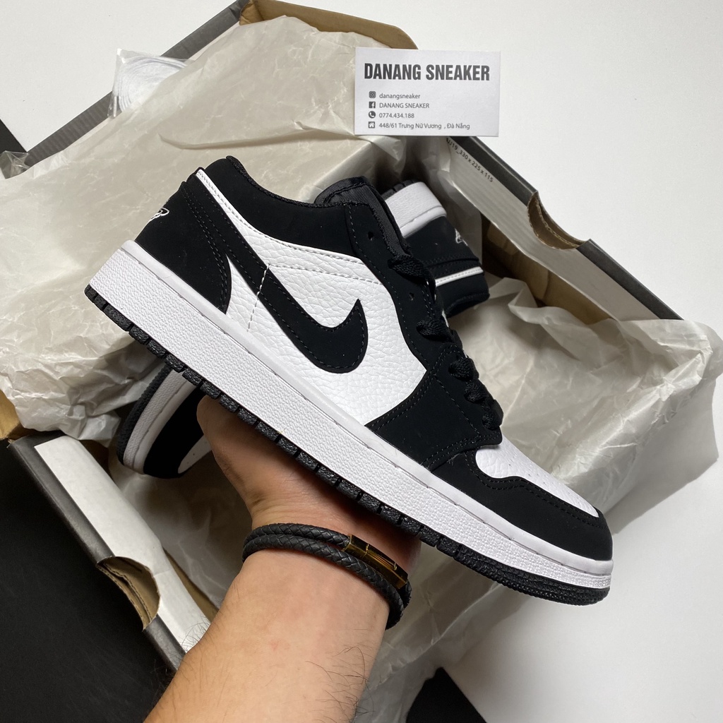 Giày Jordan 1 Low Black White (Jd1 cổ thấp đen trắng) - GIAY DANANG | Phiên bản 1:1 chuẩn