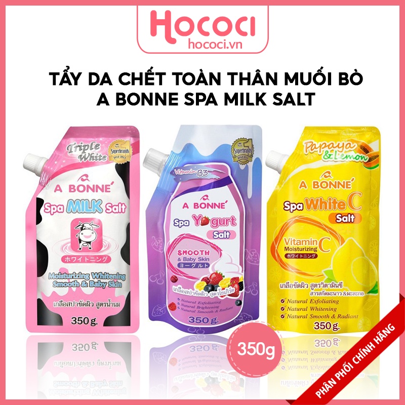 ✅[NHẬP KHẨU] Muối Tắm Sữa Bò Tẩy Tế Bào Chết Toàn Thân A Bonne Spa Milk Salt 350g