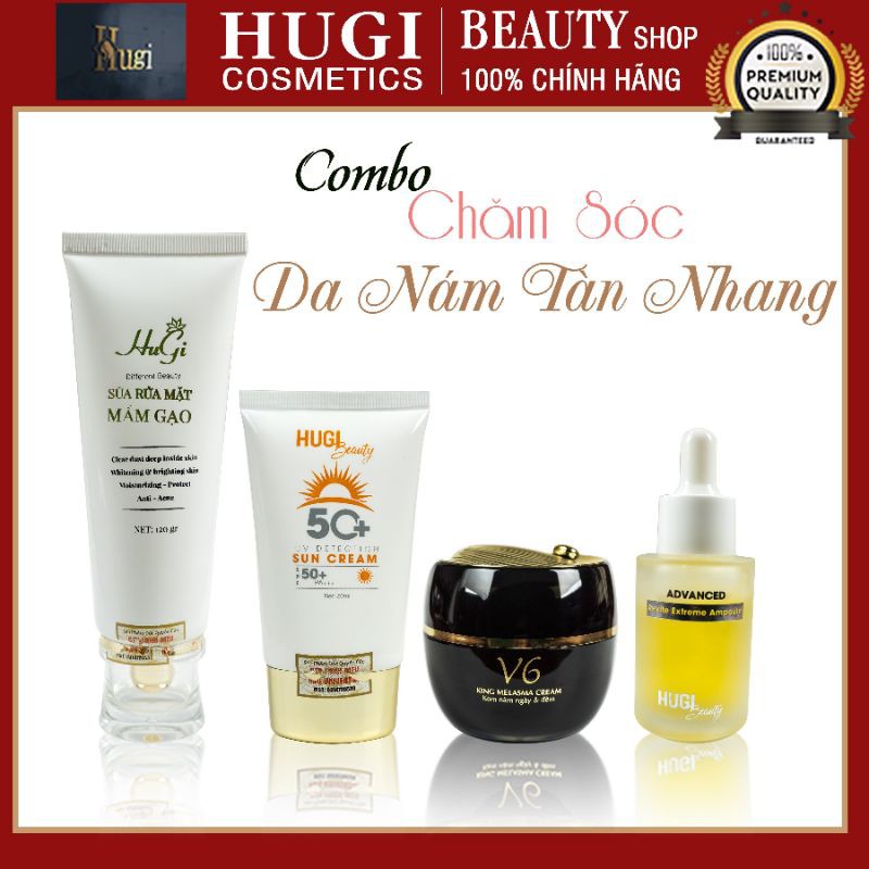 Combo Chăm Sóc Da Nám Tàn Nhang Chính Hãng Hugi [4 sản phẩm] | BigBuy360 - bigbuy360.vn