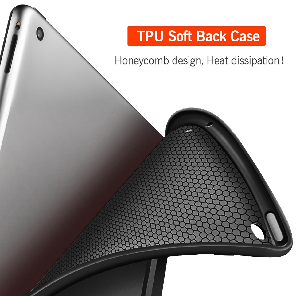 Bao da bảo vệ máy tính bảng Silicone mềm bằng da PU dành cho iPad 10.2 inch 7th 8th