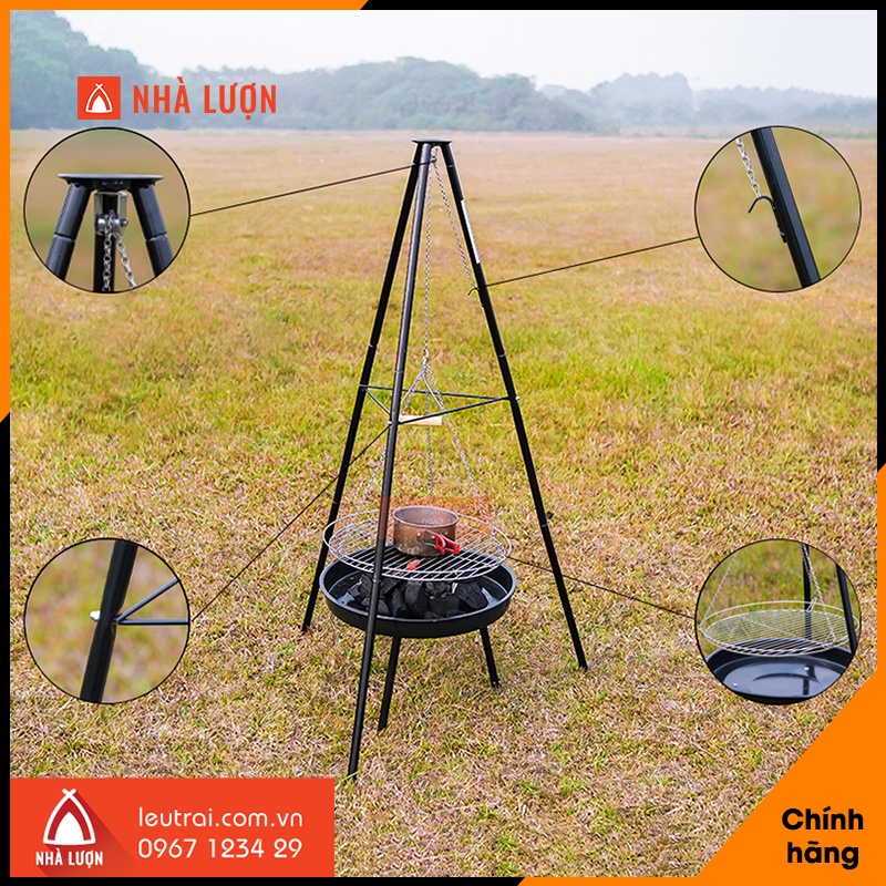 Bếp nướng dã ngoại BBQ 3 chân
