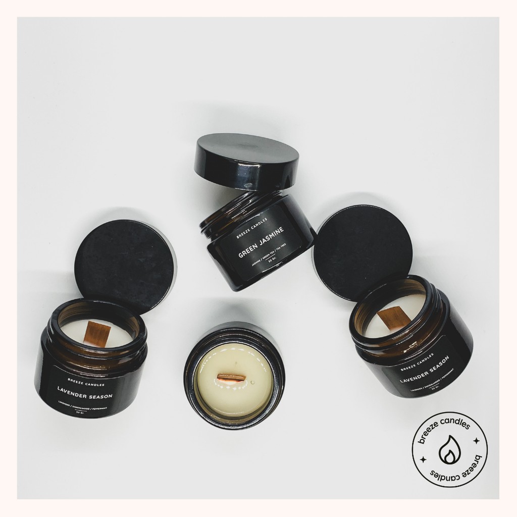 Nến thơm thiên nhiên hương lavender, đàn hương, bạc hà - LAVENDER SEASON - 50gr