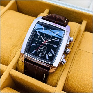 Đồng hồ nam cao cấp Glenaw sang trọng lịch lãm - Đồng hồ nam mặt vuông dây da cao cấp