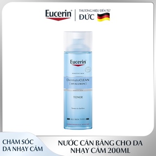 Nước cân bằng eucerin dưỡng ẩm cho da nhạy cảm 200ml dermatoclean hyaluron toner