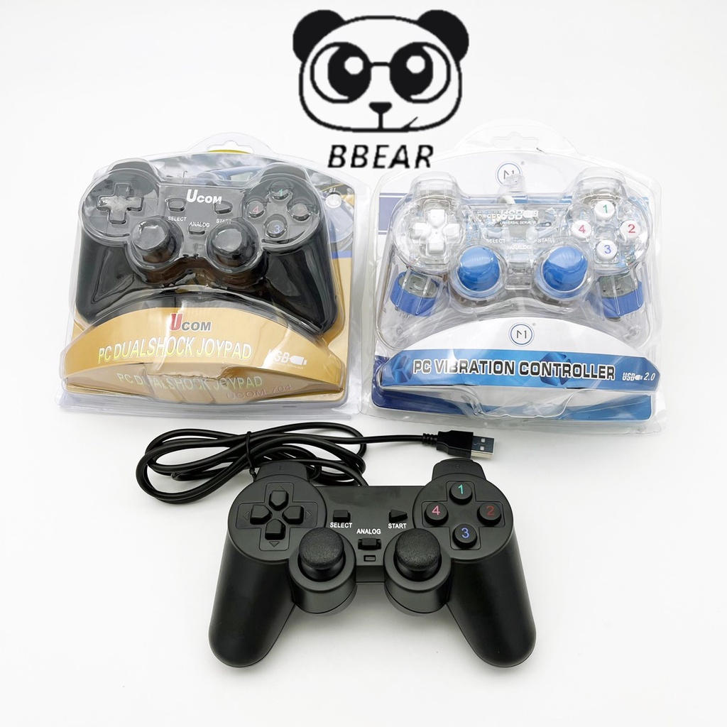 Tay Cầm Chơi Game Đơn Có Rung Cổng USB - Gamepad Cho PC Laptop Chơi FO4, Genshin Impact