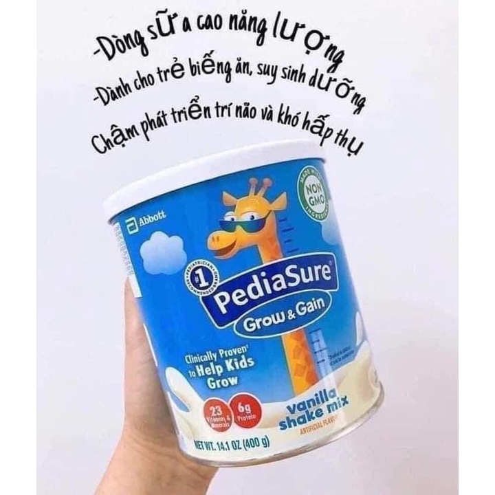 Sữa bột Pediasure Grow &amp; Gain 400g vị vani