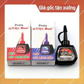 🍐 Mực bút lông dầu Penta Việt Hoa 2 màu đỏ và xanh