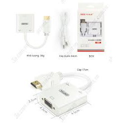- Cáp HDMI -> VEGA có âm thanh