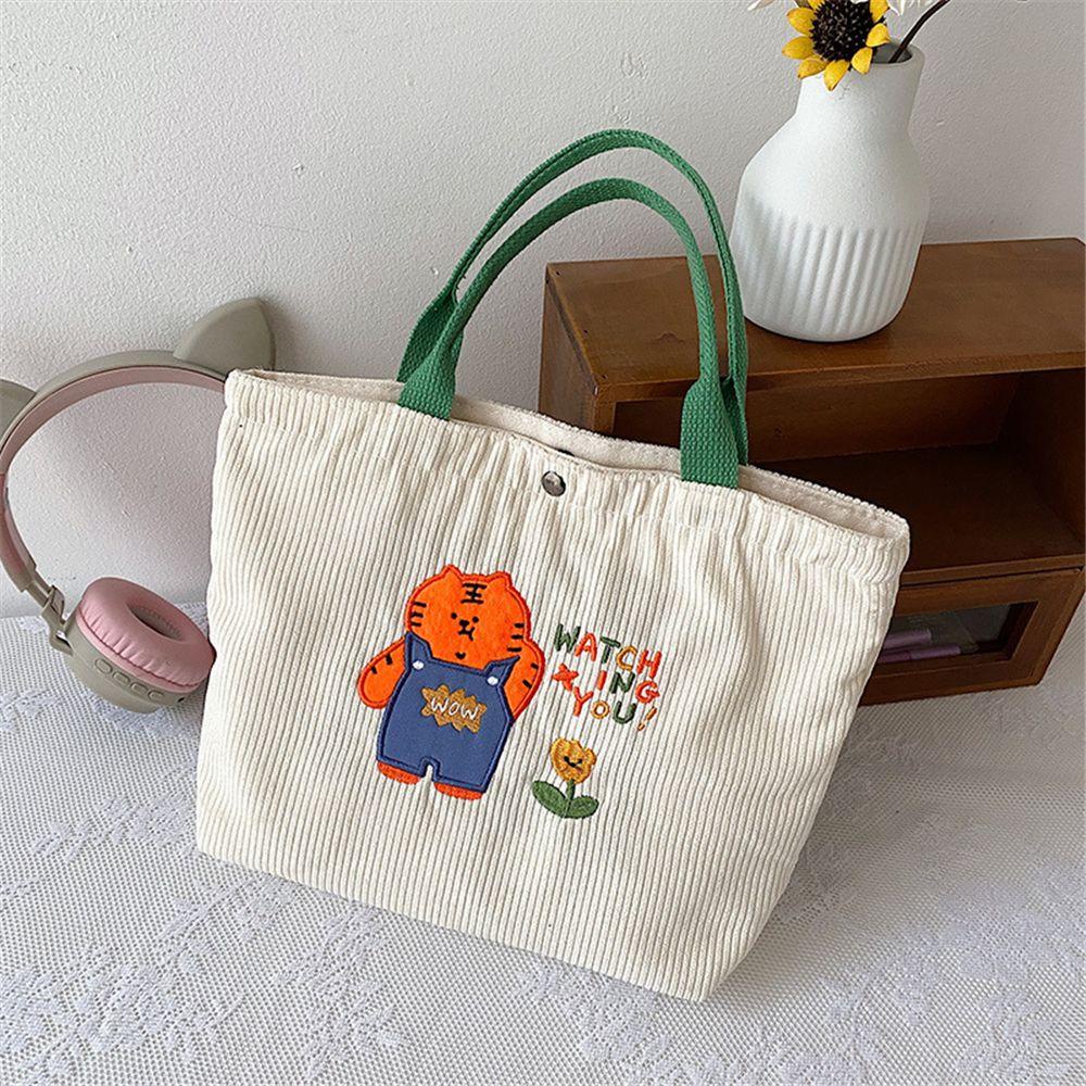 Túi Đeo Vai Bằng Nhung In Họa Tiết Hoạt Hình Dễ Thương MIHAN1