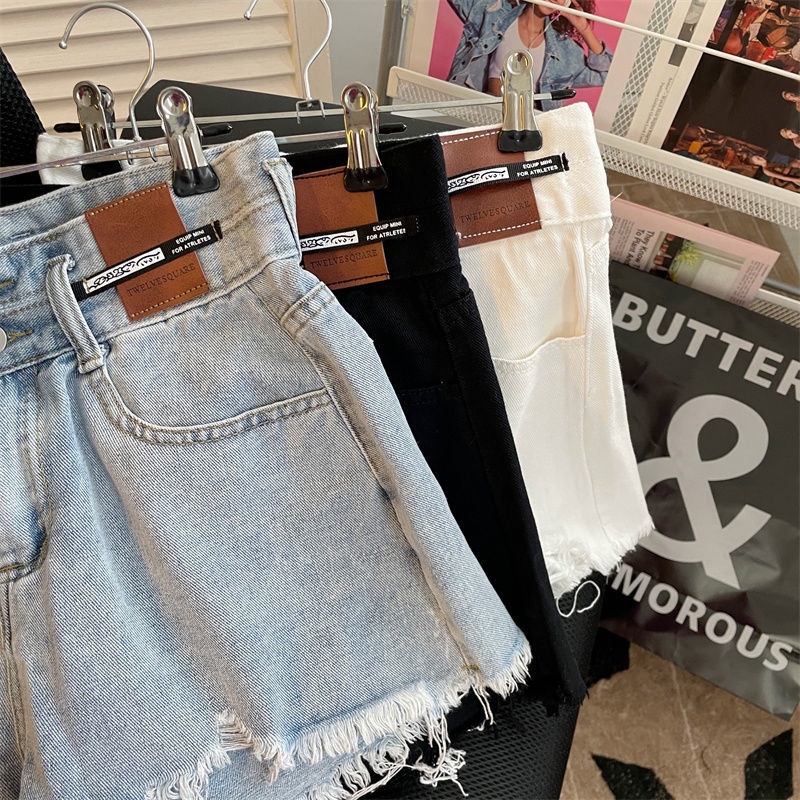 Quần Short Denim Lưng Cao Ống Rộng Thời Trang Mùa Hè Dành Cho Nữ