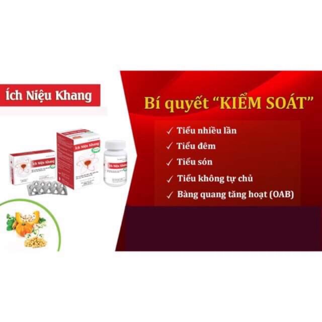 Ích niệu khang ( người bị rối loạn tiểu tiện do bàng quang kích thích, tiểu đêm ,tiểu nhiều lần, tiểu rắt...)