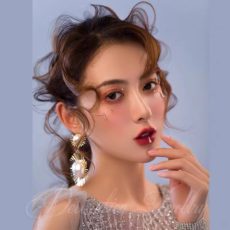 Bông Tai Hình Tròn Phong Cách Âu Mỹ Đơn Giản Thời Trang Mới 2022 Cho Nữ