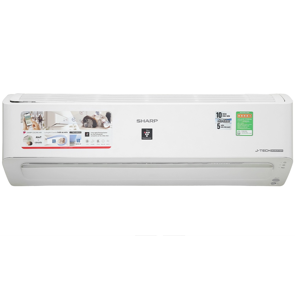 AH-XP10YMW - MIỄN PHÍ CÔNG LẮP ĐẶT- Máy lạnh Sharp Inverter 1 HP AH-XP10YMW Mới 2021