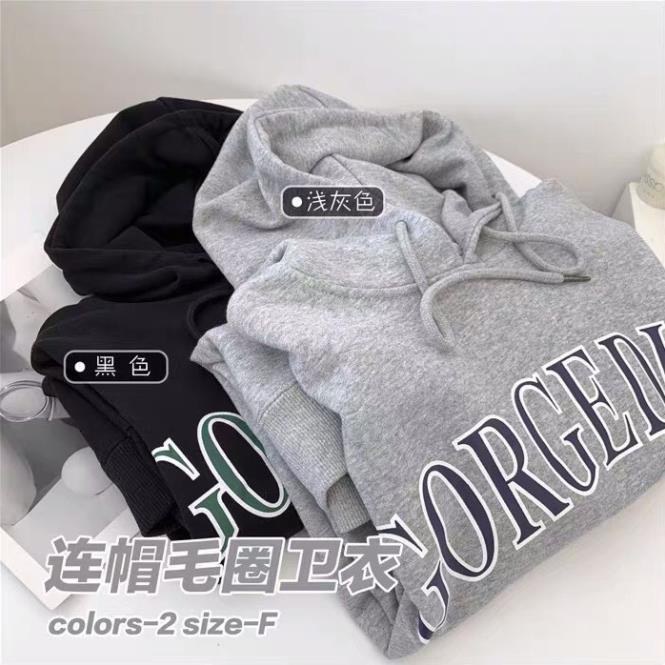 Khaocs Nỉ Hoodie Oversize Chống Nắng Chữ Arrl Unisex Dáng Rộng Mũ To Tay Bồng Uzzlang Basic