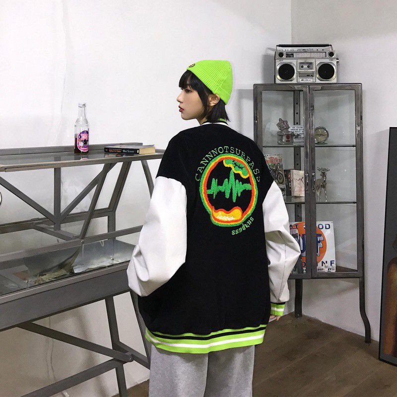 áo khoác bóng chày nhung tăm tay dù 😋 | BigBuy360 - bigbuy360.vn