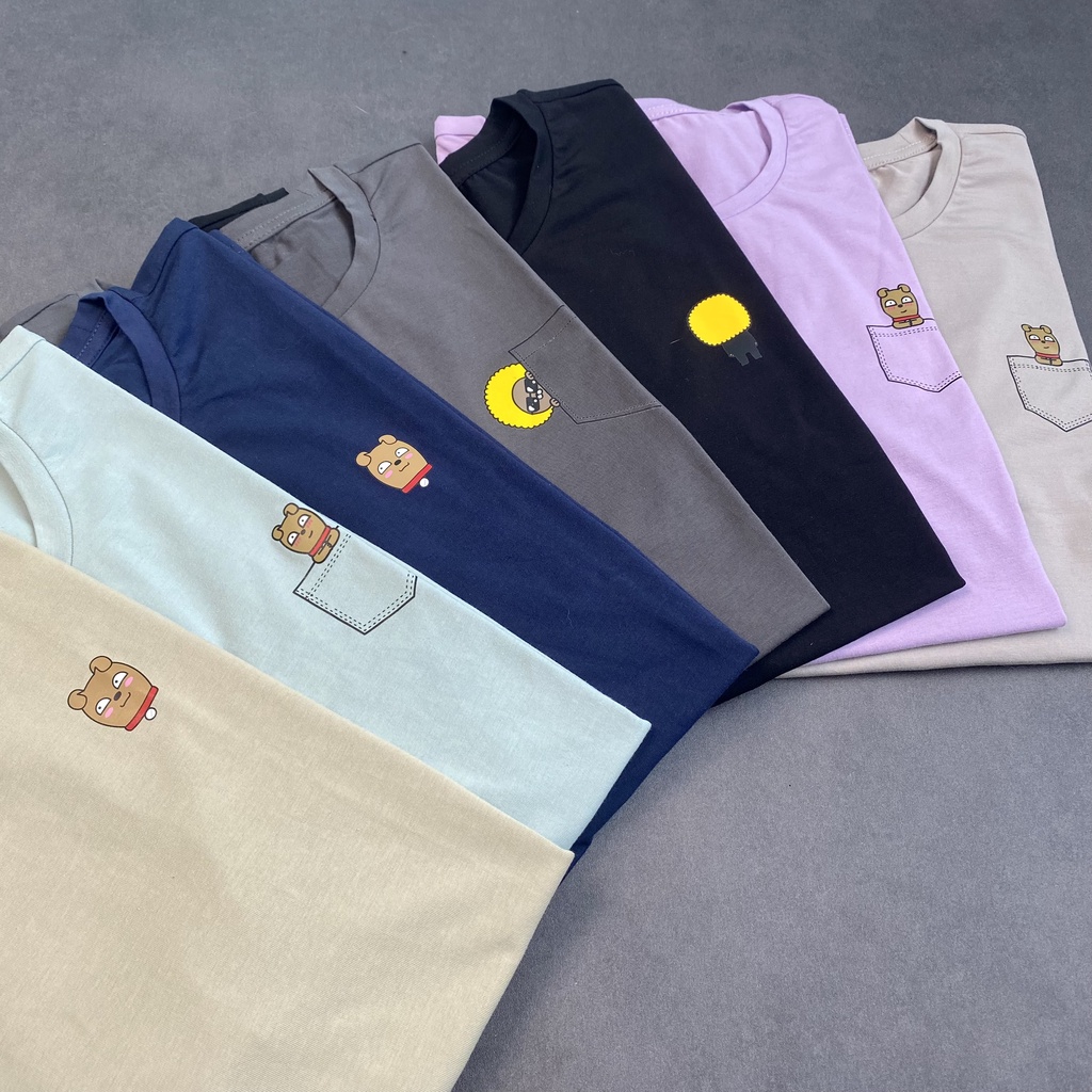 Áo thun logo Kakao Friends chất liệu cotton co giãn 4 chiều