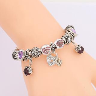 Vòng Tay Chuỗi Hạt Pha Lê Tím P10957