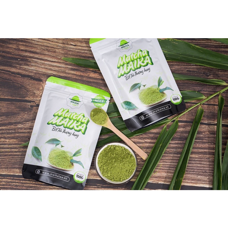 [100gr] Bột Matcha Maika Nguyên Chất - Dùng Pha Chế, Làm Bánh, Làm Đẹp. Hỗ trợ Giảm Cân. Ngăn ngừa Ung Thư, Tiểu Đường