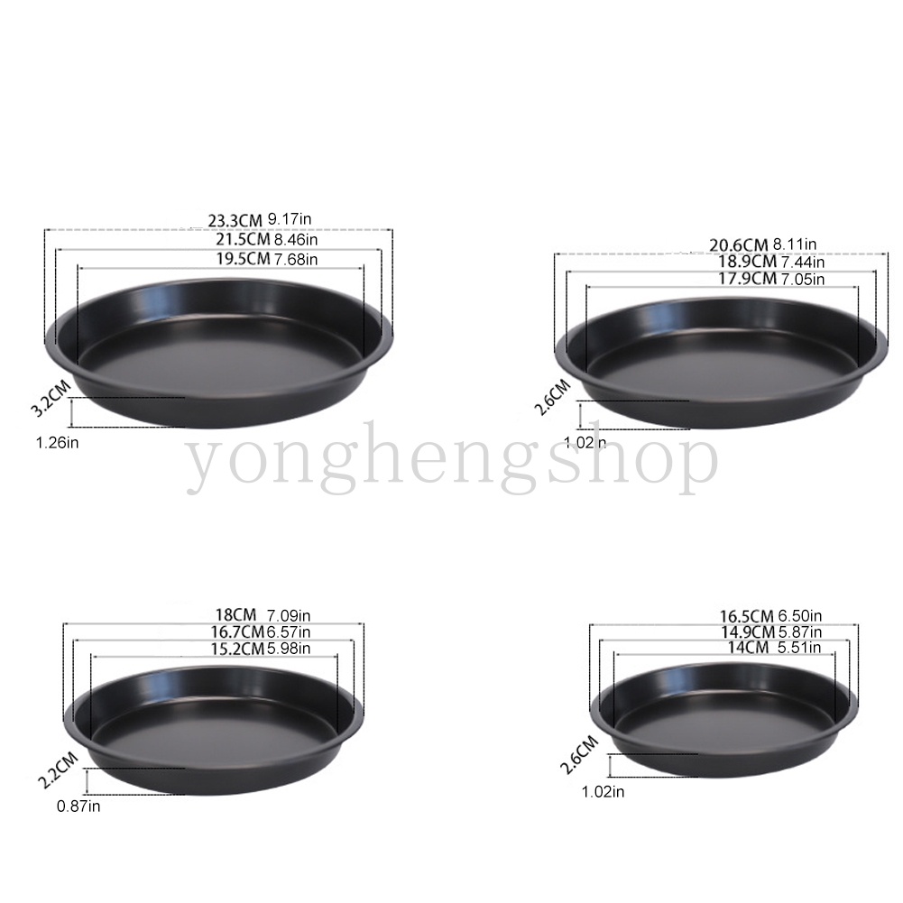 Khuôn Nướng Bánh Pizza 6/7/8/9 Inch Bằng Thép Carbon Chống Dính