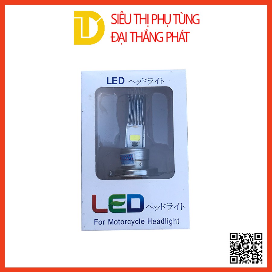 Đèn pha LED xe máy BMA 2 tim chân H4 siêu sáng