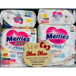 Bỉm merries nội địa nhật bỉm ❤️ dán/ quần merries nội địa thêm miếng s88/m68/l58/l50/xl44/xxl28