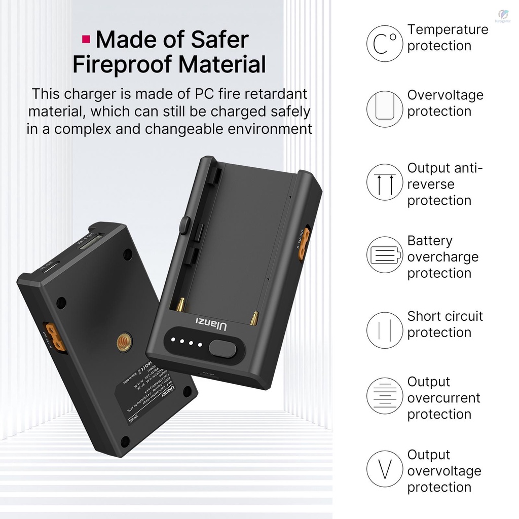 Bộ Sạc Pin Máy Ảnh Đa Năng Ulanzi NP-F01 Đầu Vào Type-C PD / USB-A & D-TAP Ou 22W Cho Pin Máy Ảnh F550 / F750 / F970