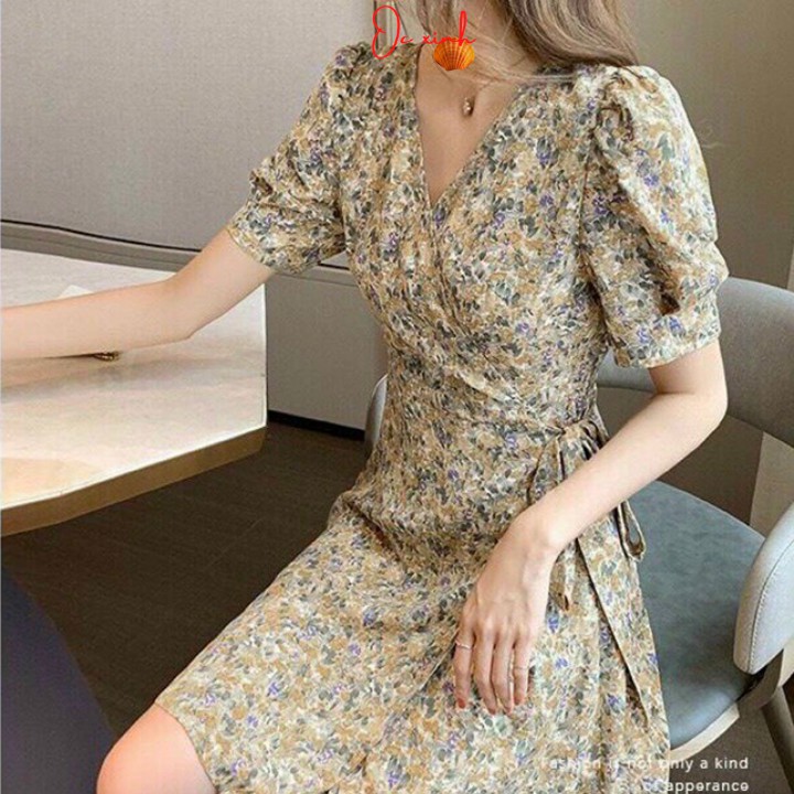 Đầm Hoa Nhí Đắp Tà Cổ V Duyên Dáng Nơi Công Sở | BigBuy360 - bigbuy360.vn