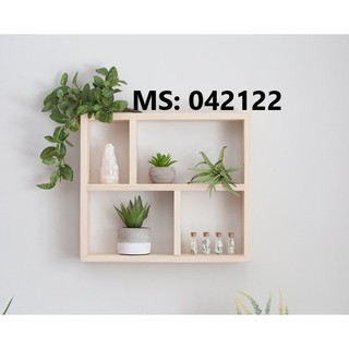 Kệ gỗ để bàn kệ gỗ công nghiệp dày dặn kệ gỗ treo tường hoang huy decor