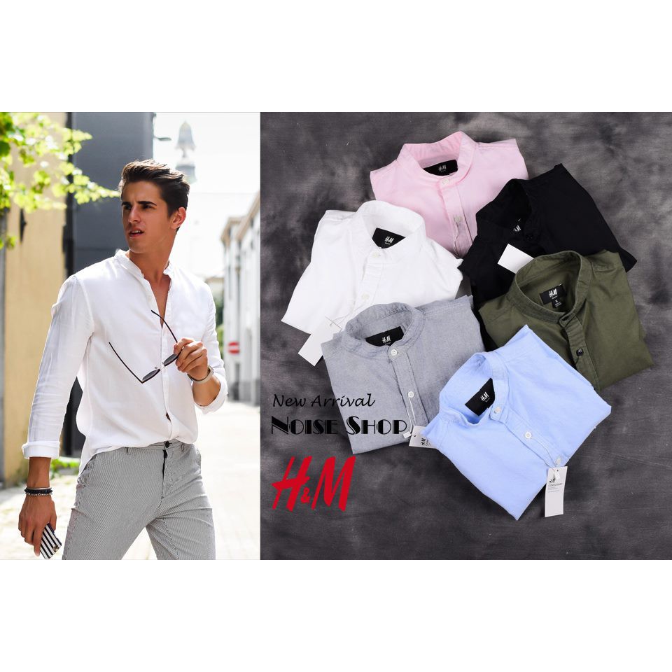 Áo Sơ Mi Nam Cổ Trụ