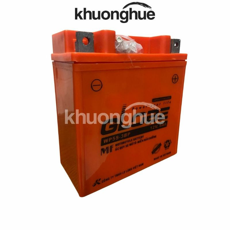 Bình điện, bình khô Globe 12V/ 6Ah xe Sirius, Taurus, Jupiter