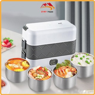 Hộp cơm văn phòng cắm điện 3 tầng 4 ngăn đựng - hộp ủ cơm cắm điện, hâm nóng thức ăn tiện lợi