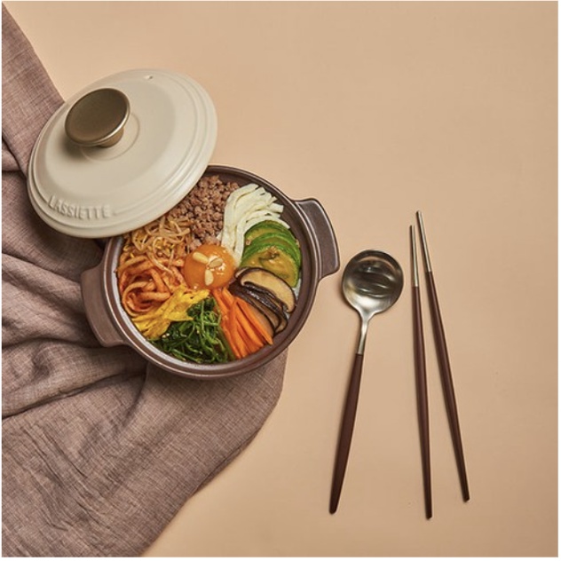 [LASSIETTE] Nồi Hầm Gốm Sứ Cao Cấp (14cm, 16cm, 18cm) An Toàn, PFOA FREE GEMPOT GOLD EDITION