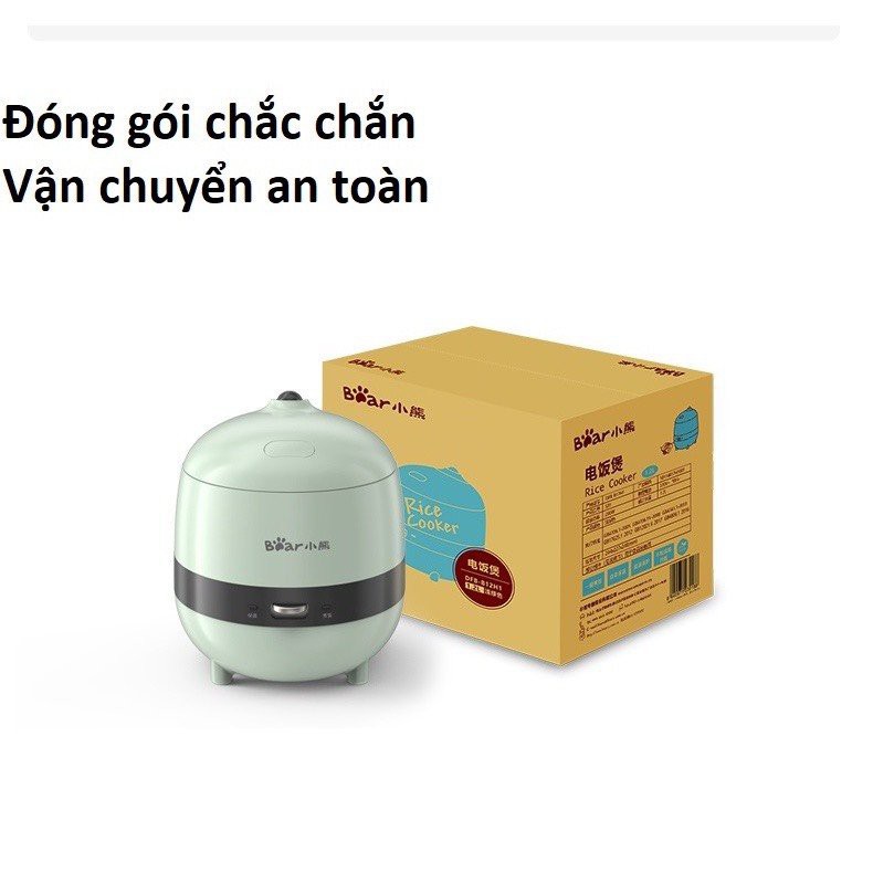 Nồi cơm điện mini BEAR 1.2Lít - HÀNG LOẠI 1 CHẤT LƯỢNG CAO CHÍNH HÃNG - 1.2 NGƯỜI ĂN - D2610