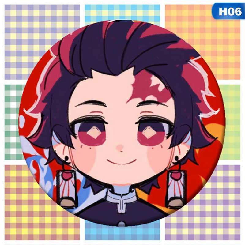 JS Huy hiệu cài áo hình nhân vật trong Demon Slayer