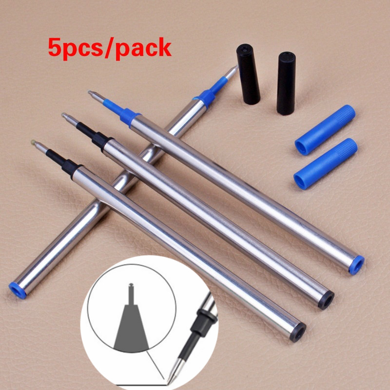 5 Ruột Bút Gel Kim Loại 0.5mm Phù Hợp Cho Văn Phòng 11cm