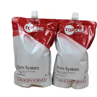 [TẶNG KERATIN]Cặp Uốn ép tóc Topone collagen 1200ml cho salon