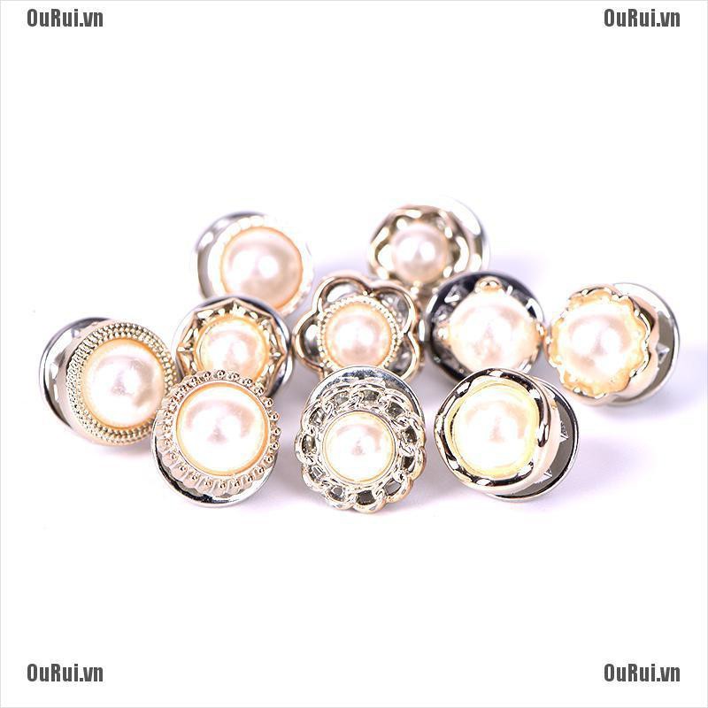Bộ 10 Trâm Cài Áo Đính Ngọc Trai Giả Thời Trang