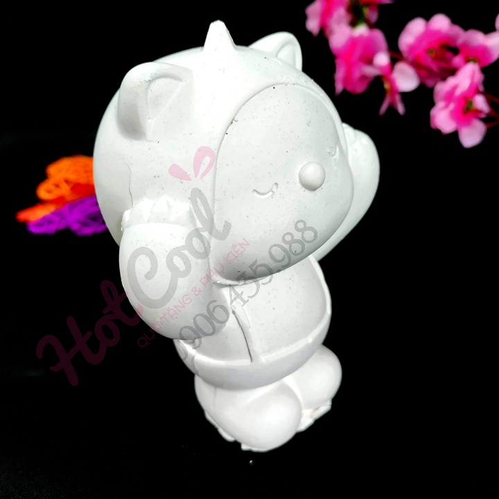 Tượng tô màu chọn mẫu, THIÊN TỬ VÀ NÓC NHÀ, size L, tượng thạch cao , tô tượng