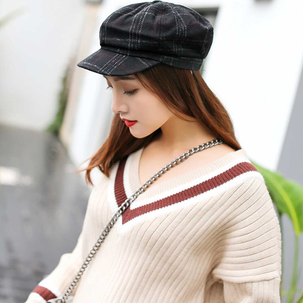 Mũ beret nữ bát giác phong cách Hàn Quốc (MU17), nón beret nữ thời trang trẻ