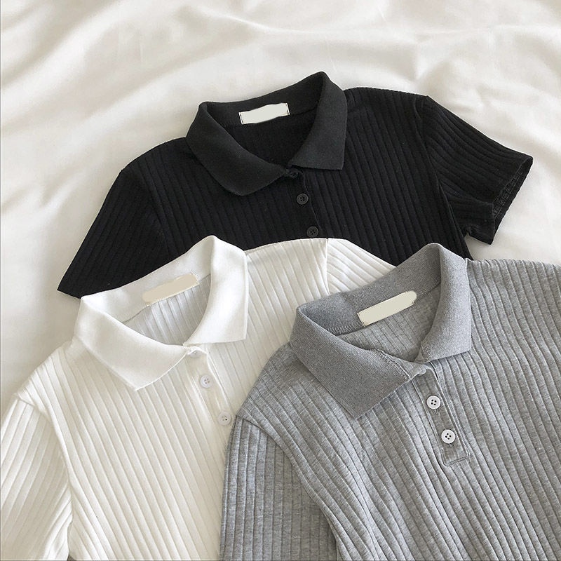 Áo Thun Tay Ngắn Cổ Polo Thời Trang Mùa Hè Năm 2021 Dành Cho Nữ